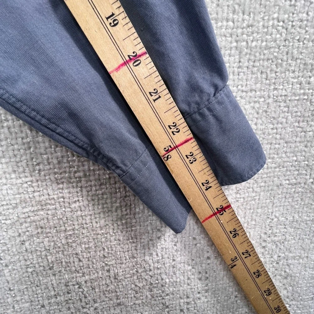 J‎ Crew Mens Button Down Dress Shirt Gray 60s 2 Ply Cotton Long Sleeve Size L